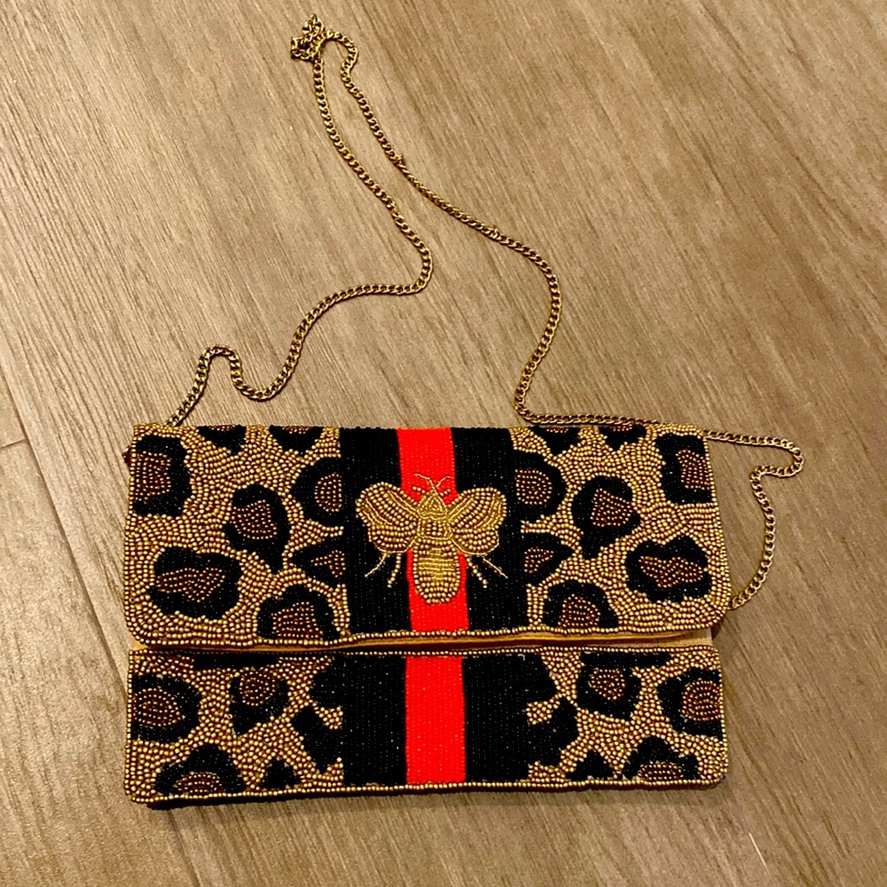 Caroline Hill beaded clutch